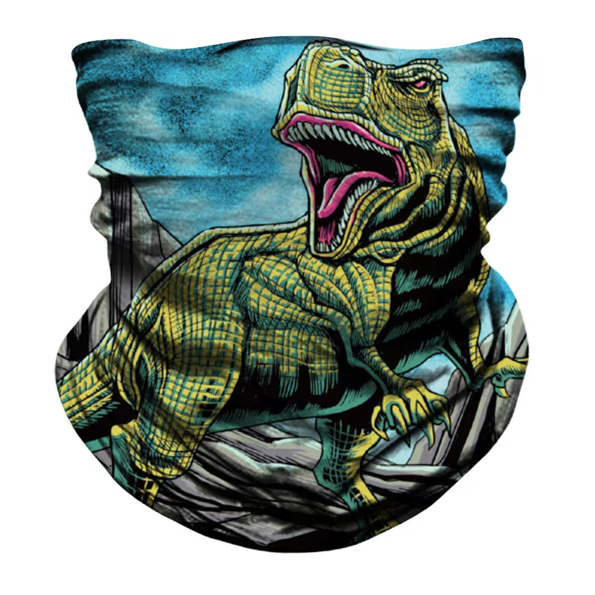 T-Rex Biker Mask - Green - Capiche Caps Biker Mask