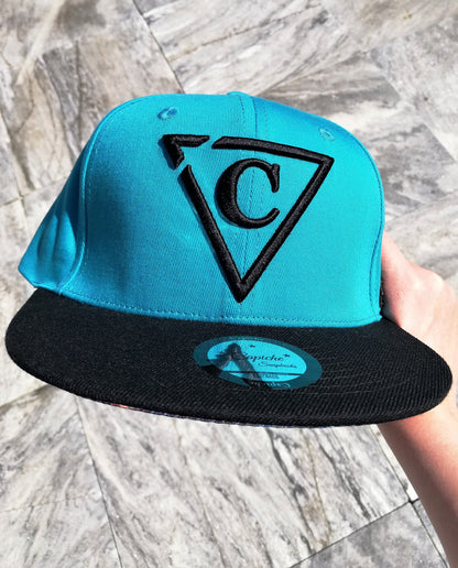 Crocodile Snapback - Blue/Black - Capiche Caps Black