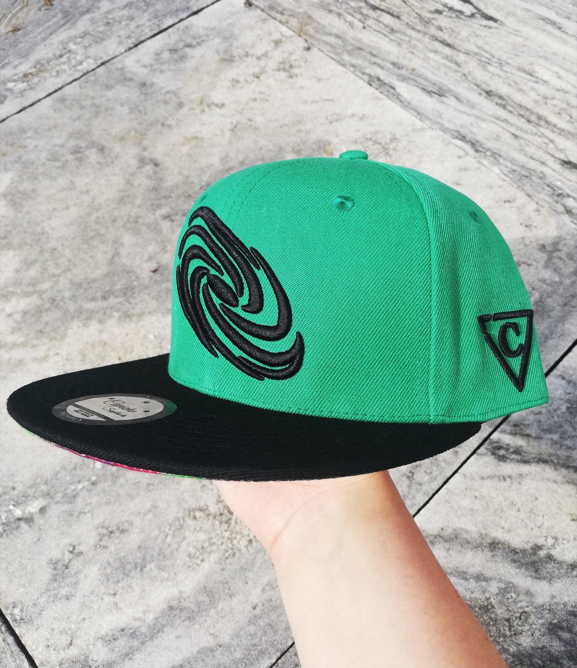 Green Galaxy Snapback - Capiche Caps Galaxy