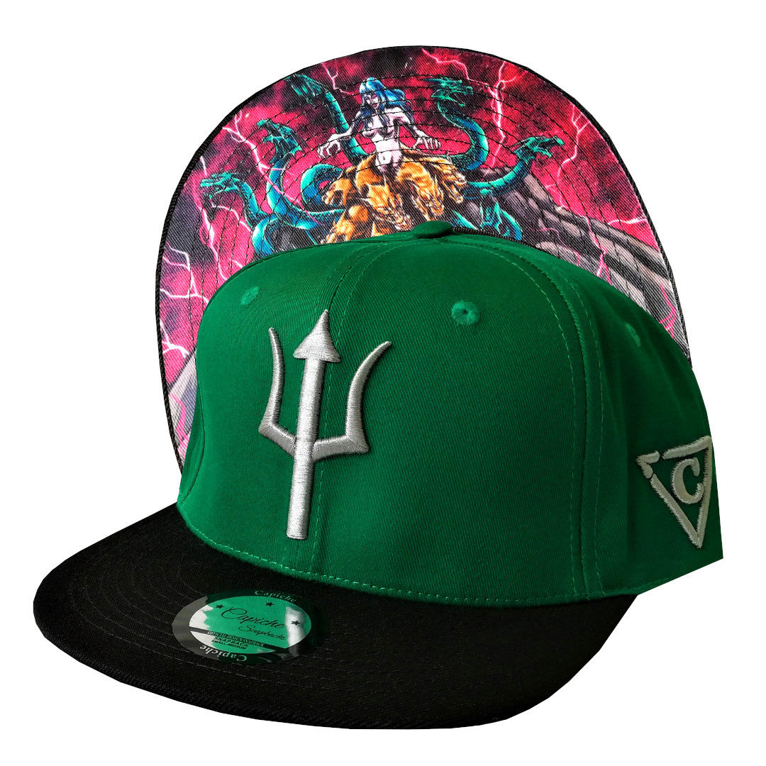 Scylla Snapback - Green/Black - Capiche Caps Black