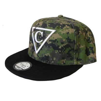 USA Pixel Snapback - Green/Black - Capiche Caps Black