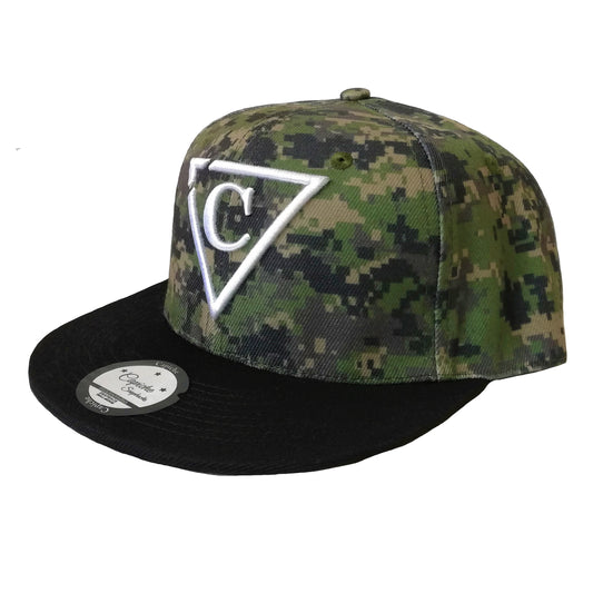 USA Pixel Snapback - Green/Black - Capiche Caps Black