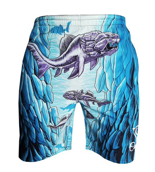 Dunkleosteus Swim Short - Blue - Capiche Caps Swimming shorts