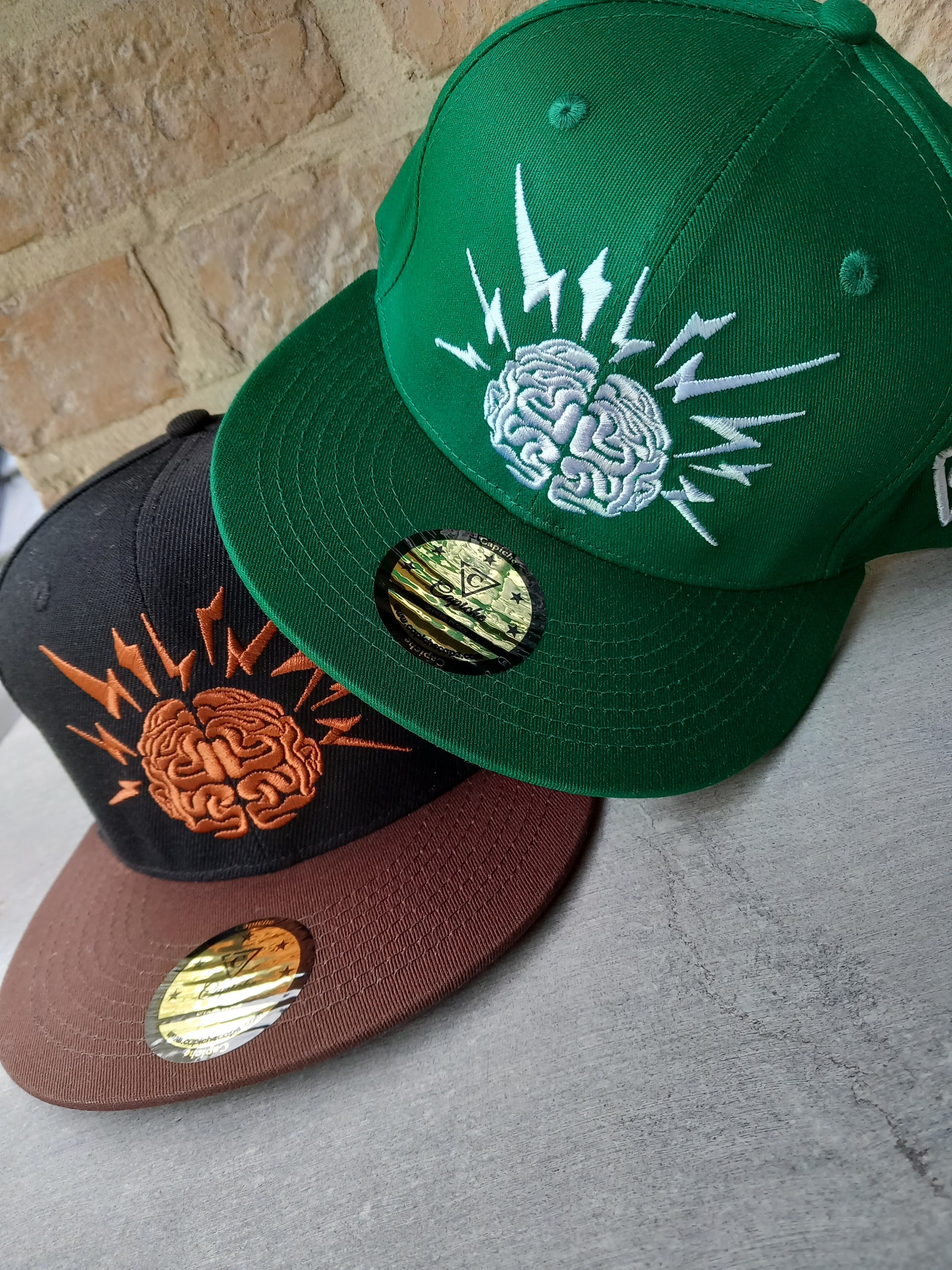 Einstein Snapback - Green - Capiche Caps Mastermind