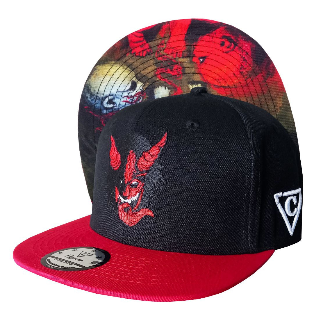 Goshmar x Capiche Collab Snapback - Black/Red - Capiche Caps Black