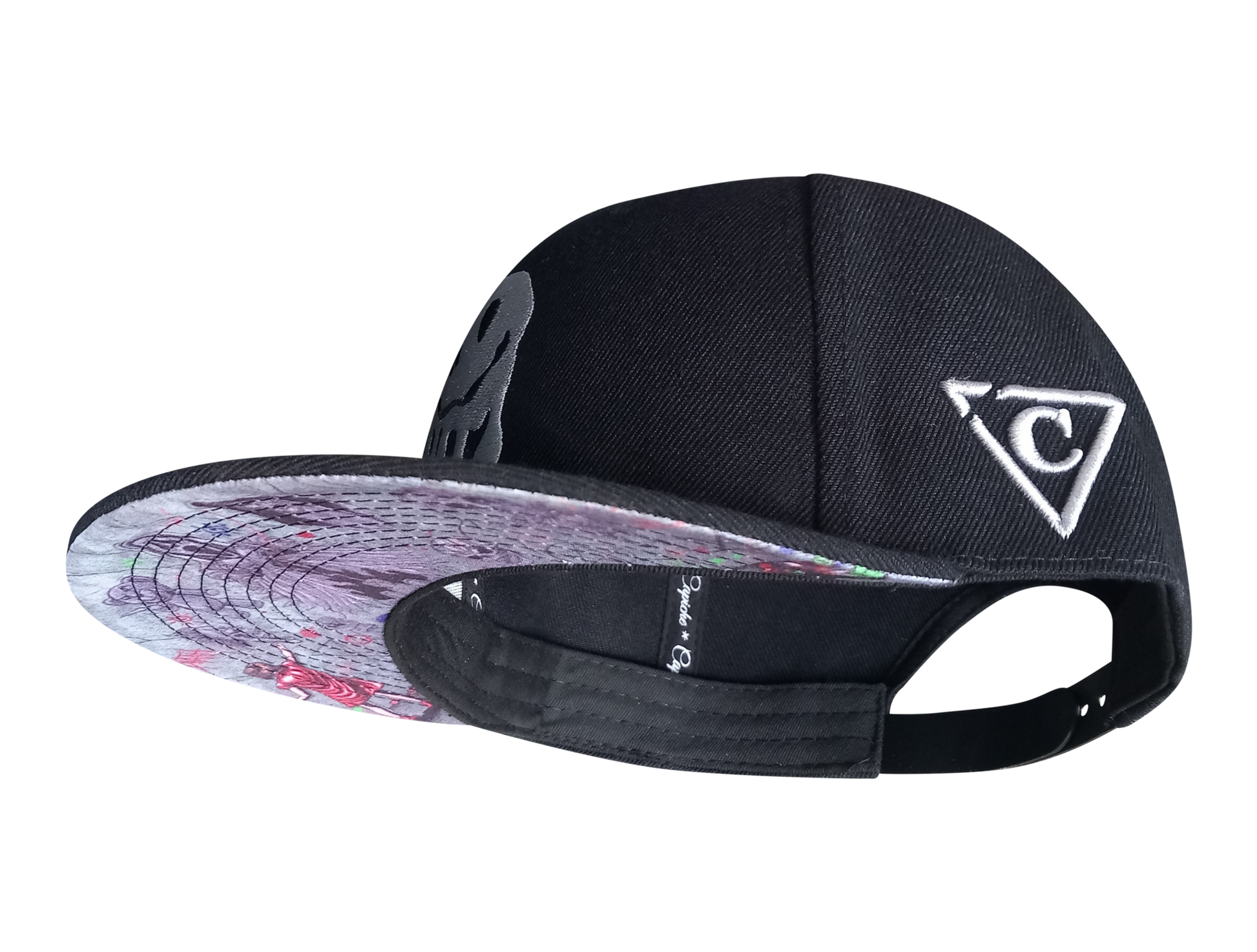 Wall Drawing Snapback - Black - Capiche Caps Black