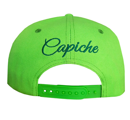 Cursed Mansion Snapback - Neon Green - Capiche Caps Green