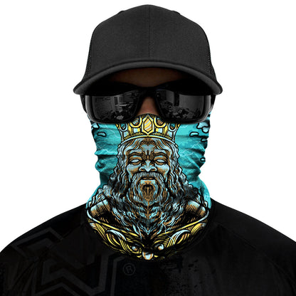 Poseidon Biker Mask - Blue - Capiche Caps Biker Mask