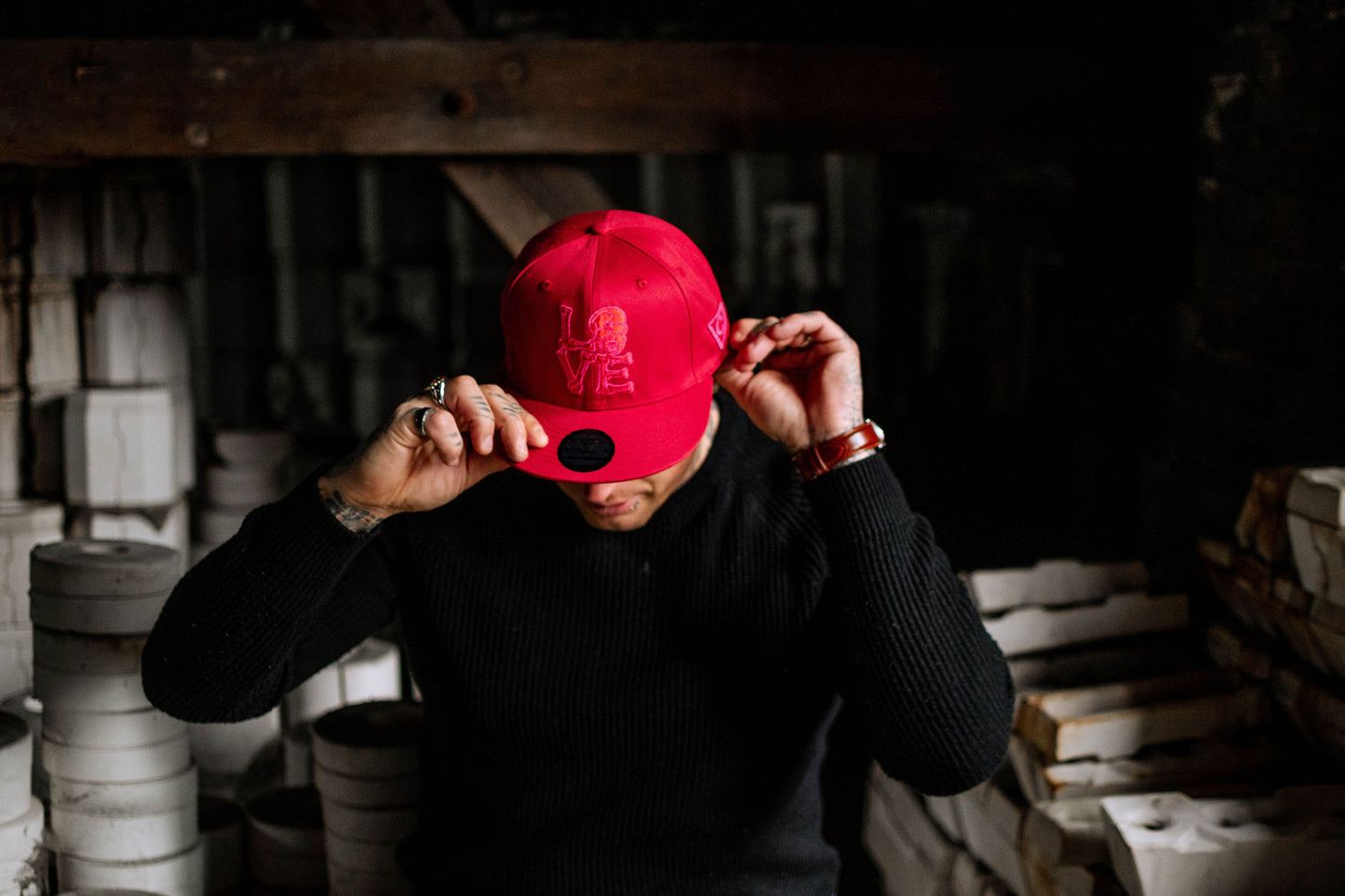 Valentine Snapback - Burgundy Red - Capiche Caps Limited Edition