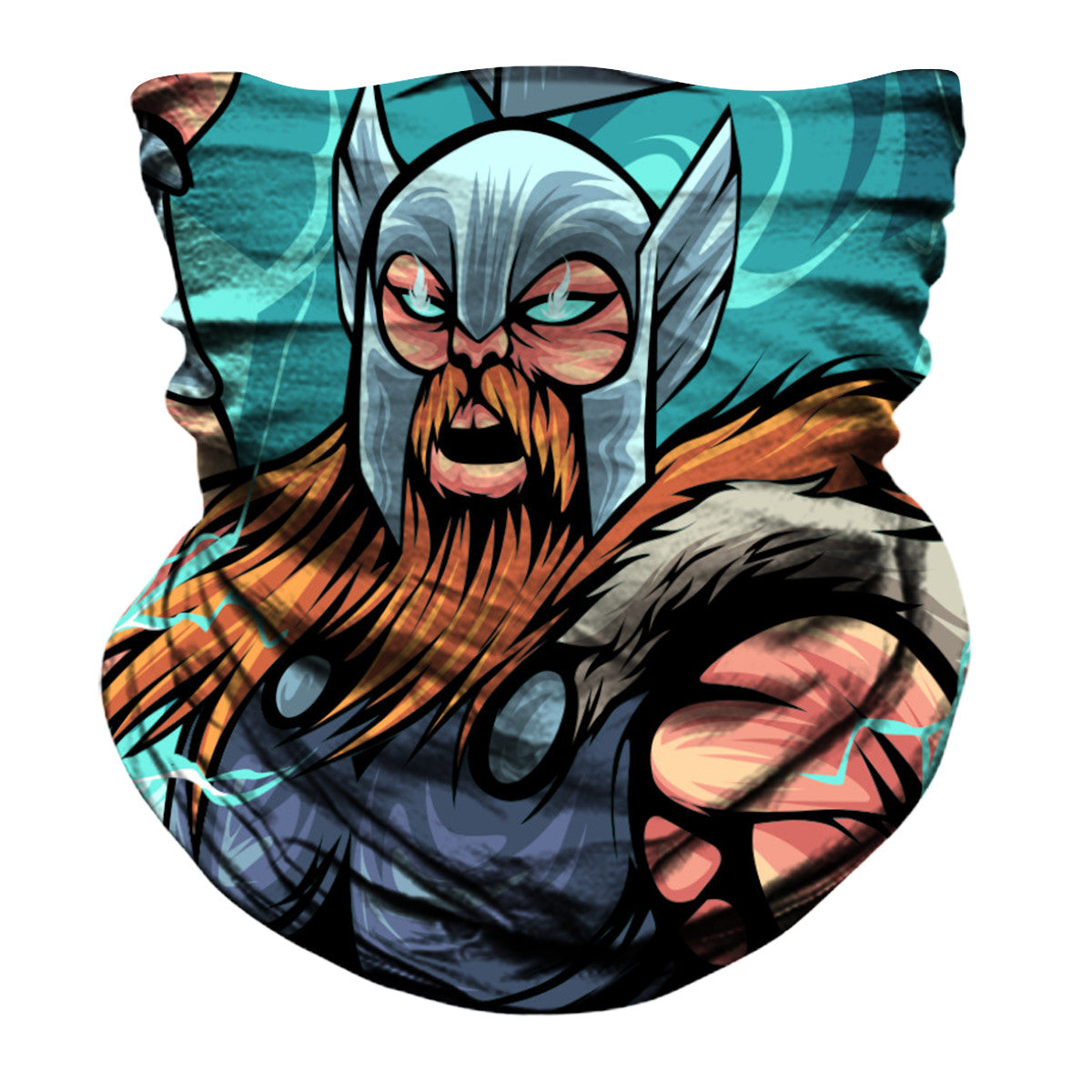 Thor Biker Mask - Blue/Orange - Capiche Caps Biker Mask