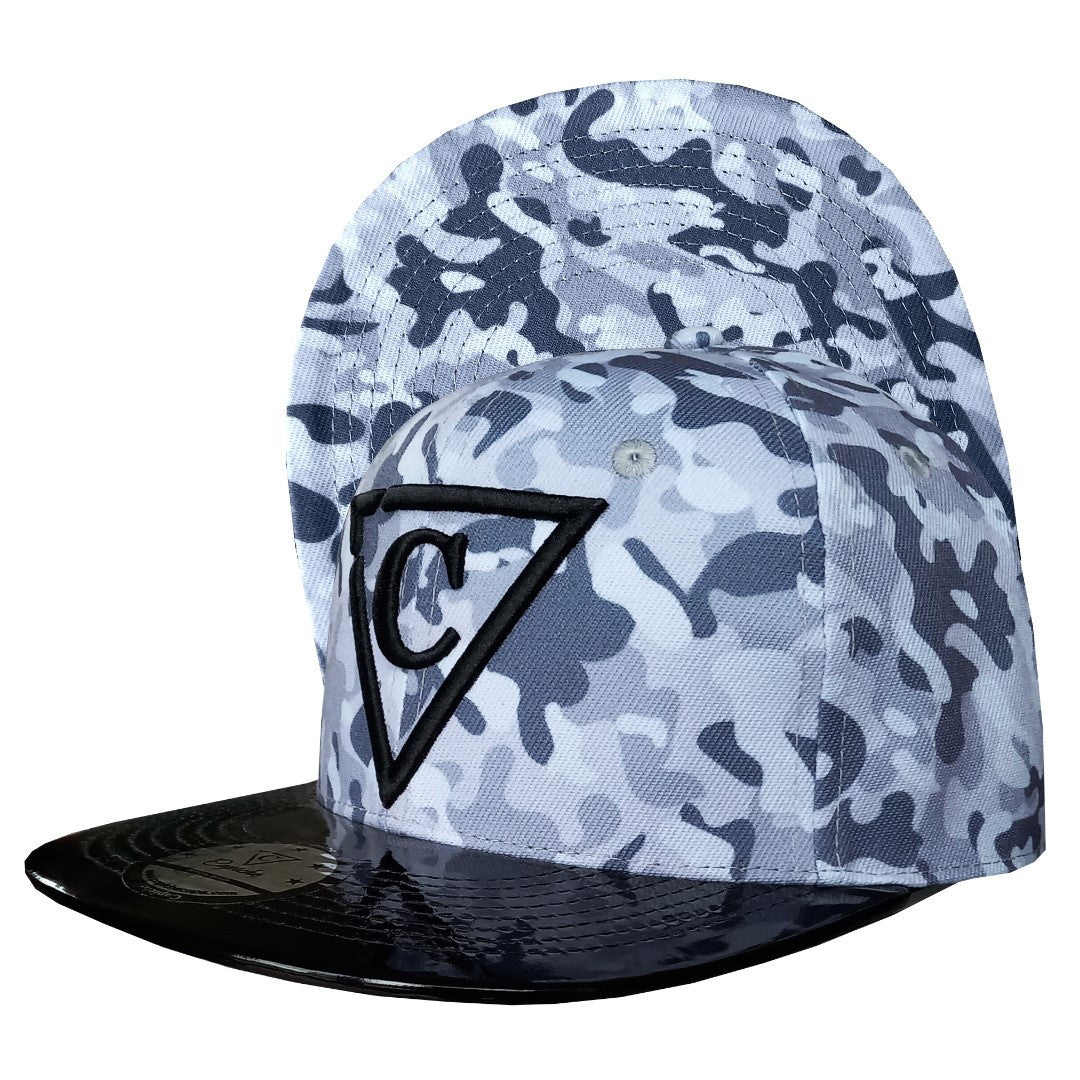 Grey Camo Snapback - Grey - Capiche Caps Black