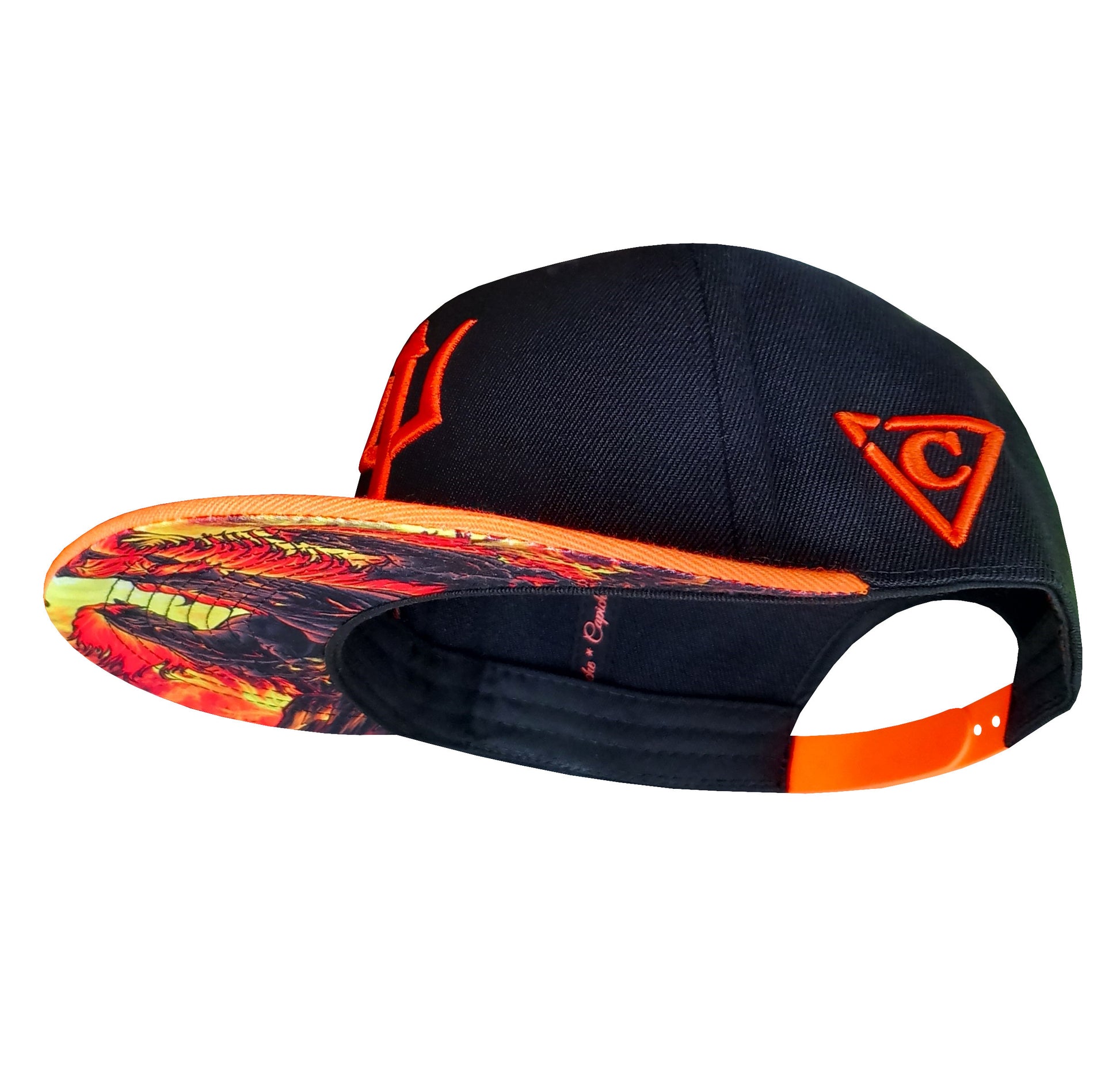 Aethon Snapback - Black/Orange - Capiche Caps Black