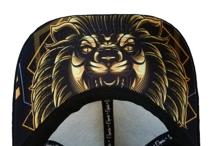 Mighty Lion Curved Baseball Cap - Black - Capiche Caps Curved Cap