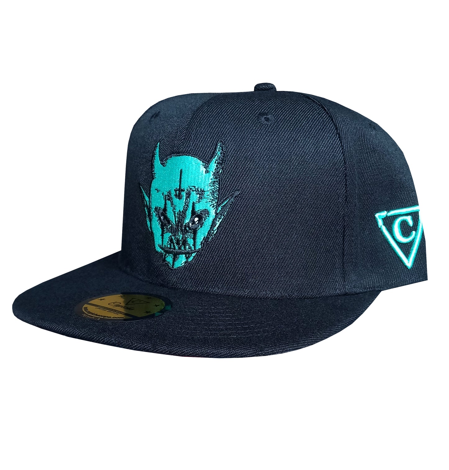 Anna Scary x Capiche Collab Snapback - Black/Mint - Capiche Caps Black