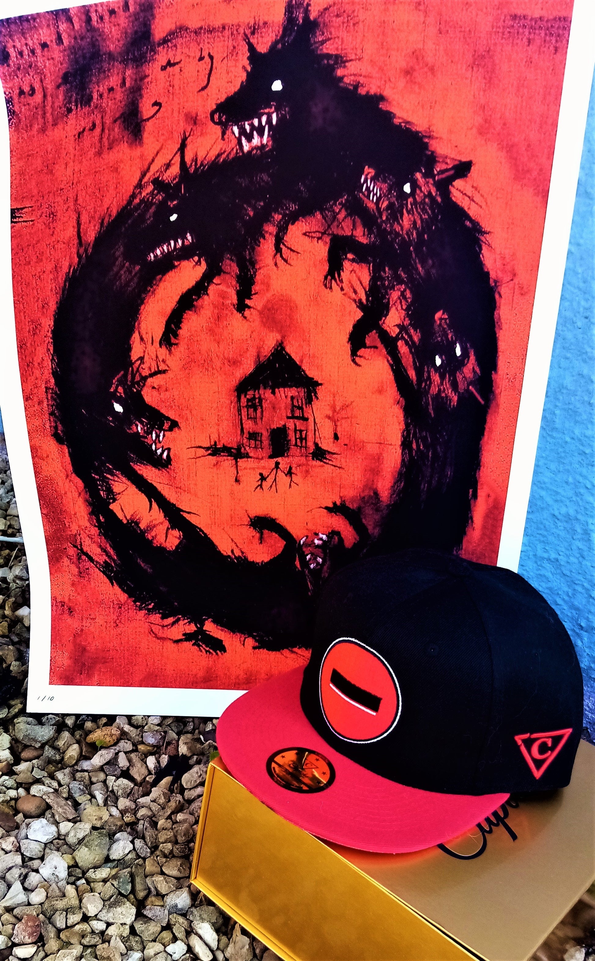 James Hutton x Capiche Collab Snapback - Black/Red - Capiche Caps Black