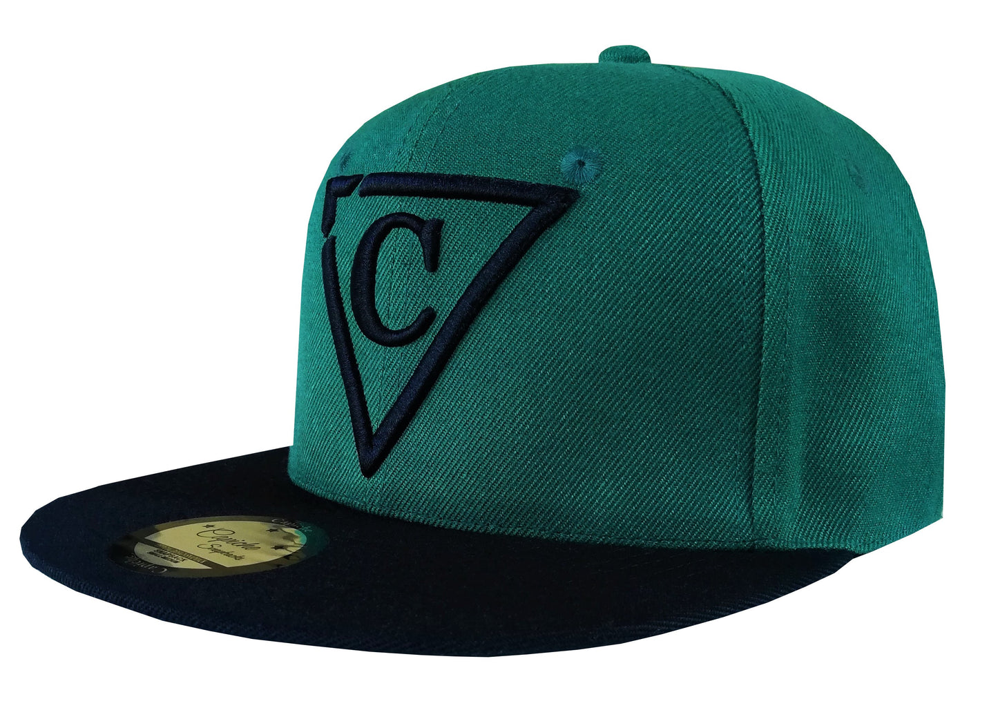 The Square Snapback - Green/Black - Capiche Caps Black