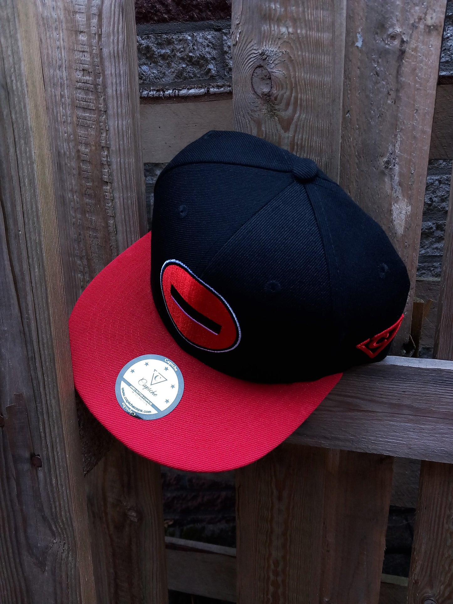 James Hutton x Capiche Collab Snapback - Black/Red - Capiche Caps Black