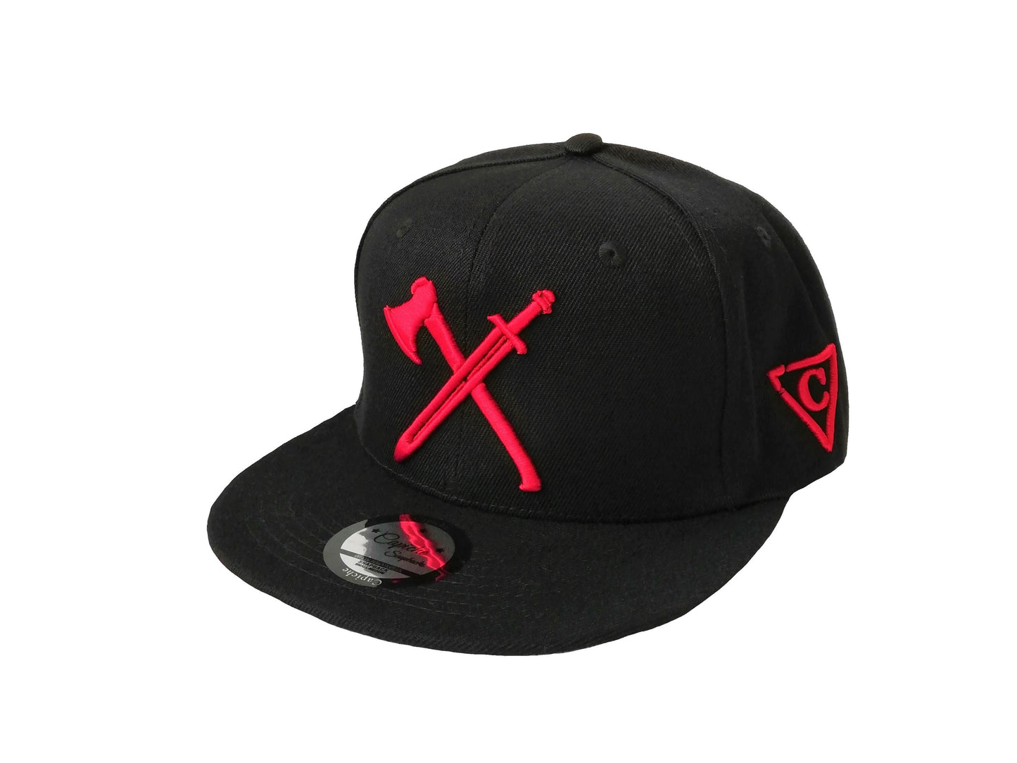 Capiche Roman Soldier Snapback Cap Black Red Warrior (4).jpg