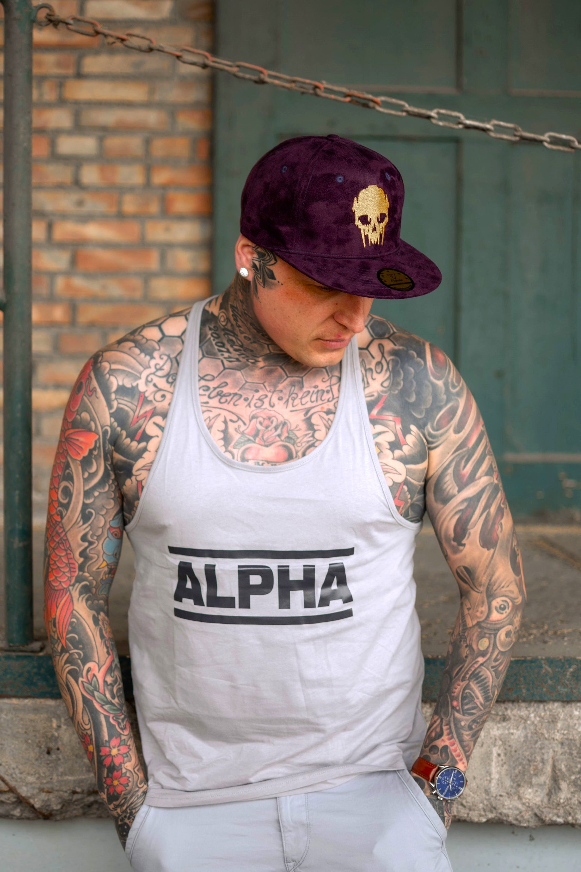 Demon Snapback - Purple Suede & Golden Thread - Capiche Caps Best Sellers