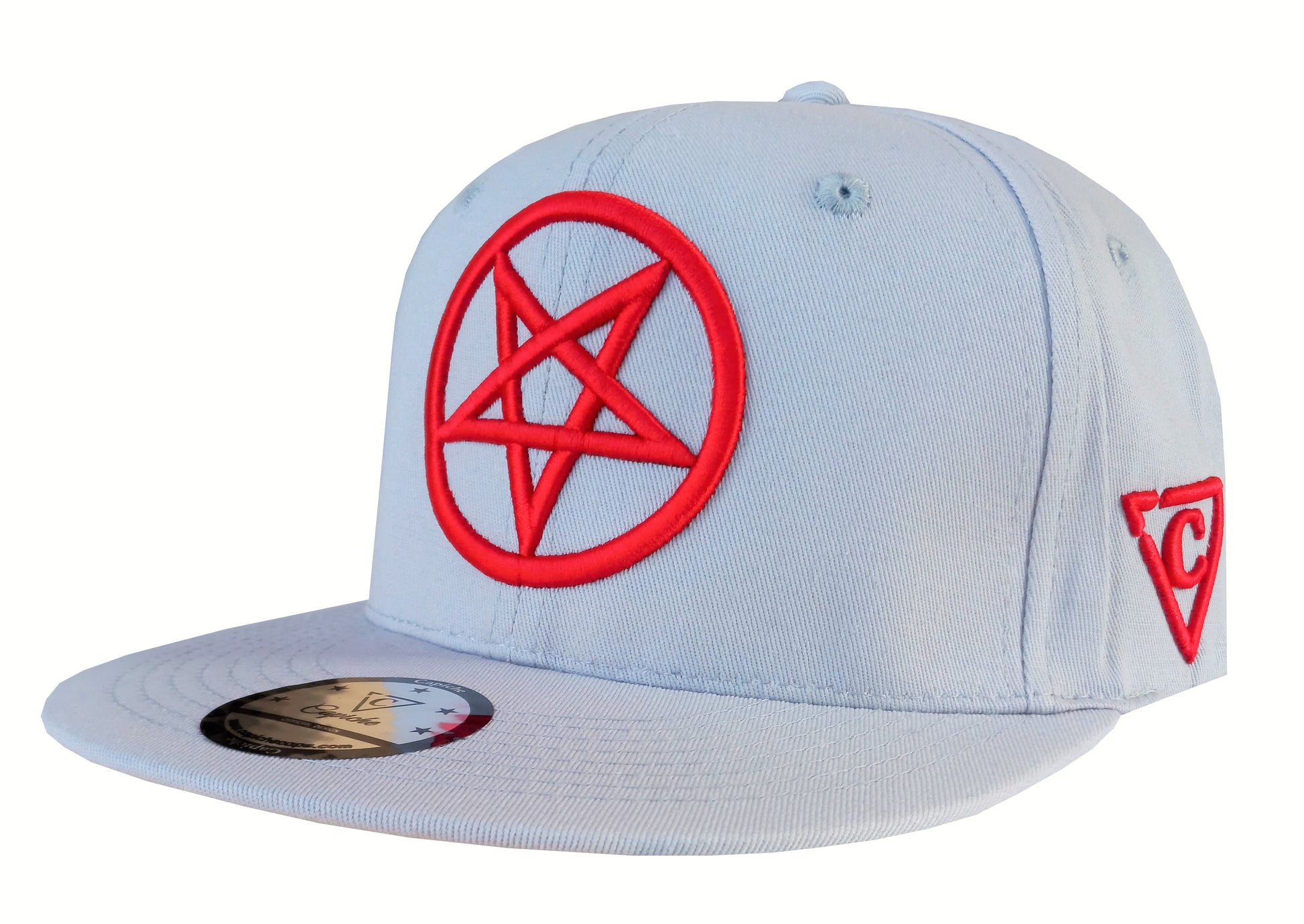 Cursed Nun Snapback - Light Grey - Capiche Caps Snapback