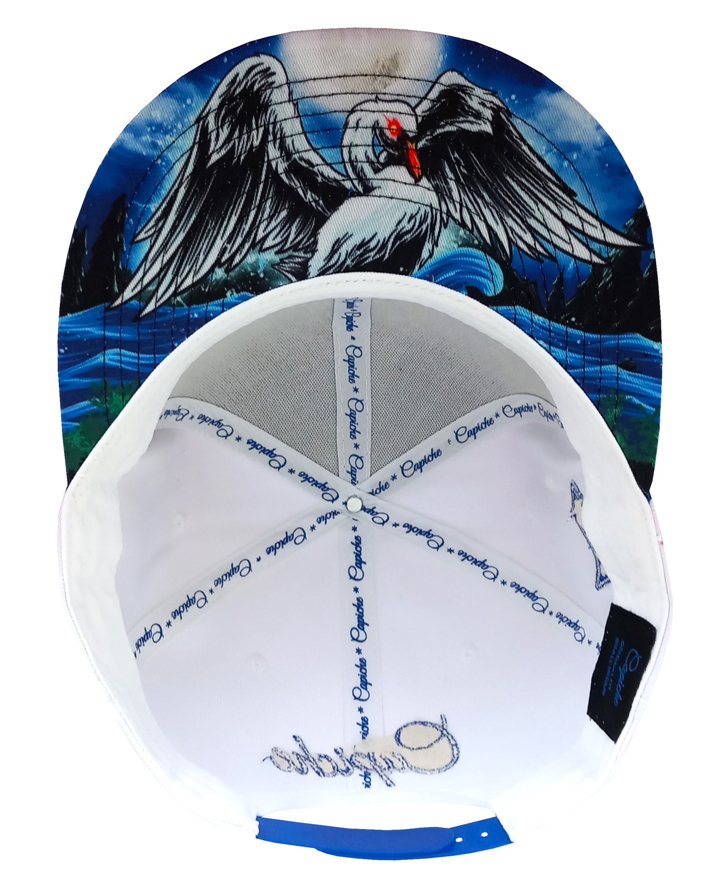 Cycnus Snapback - White/Blue - Capiche Caps Snapback