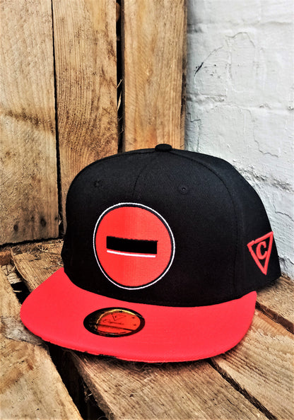 James Hutton x Capiche Collab Snapback - Black/Red - Capiche Caps Black