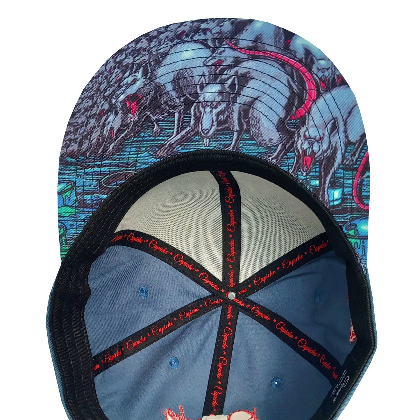 Gorra Snapback Rats - Gris/Rojo - Capiche Caps Snapback