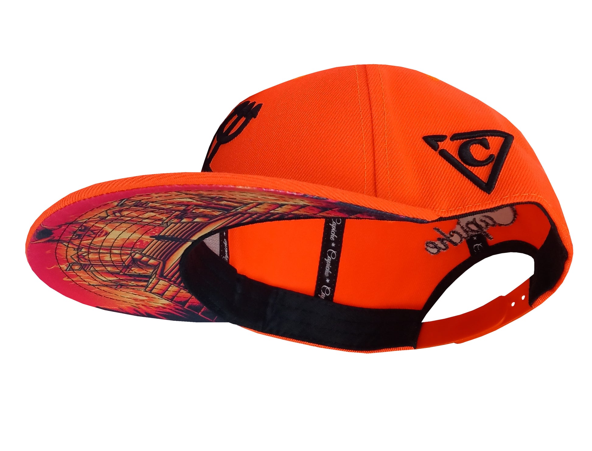 Devil's Gate Snapback - Neon Orange - Capiche Caps Orange