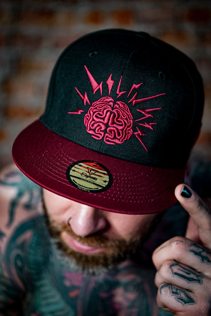 Masterminds Snapback - Black/Dark Red - Capiche Caps Mastermind