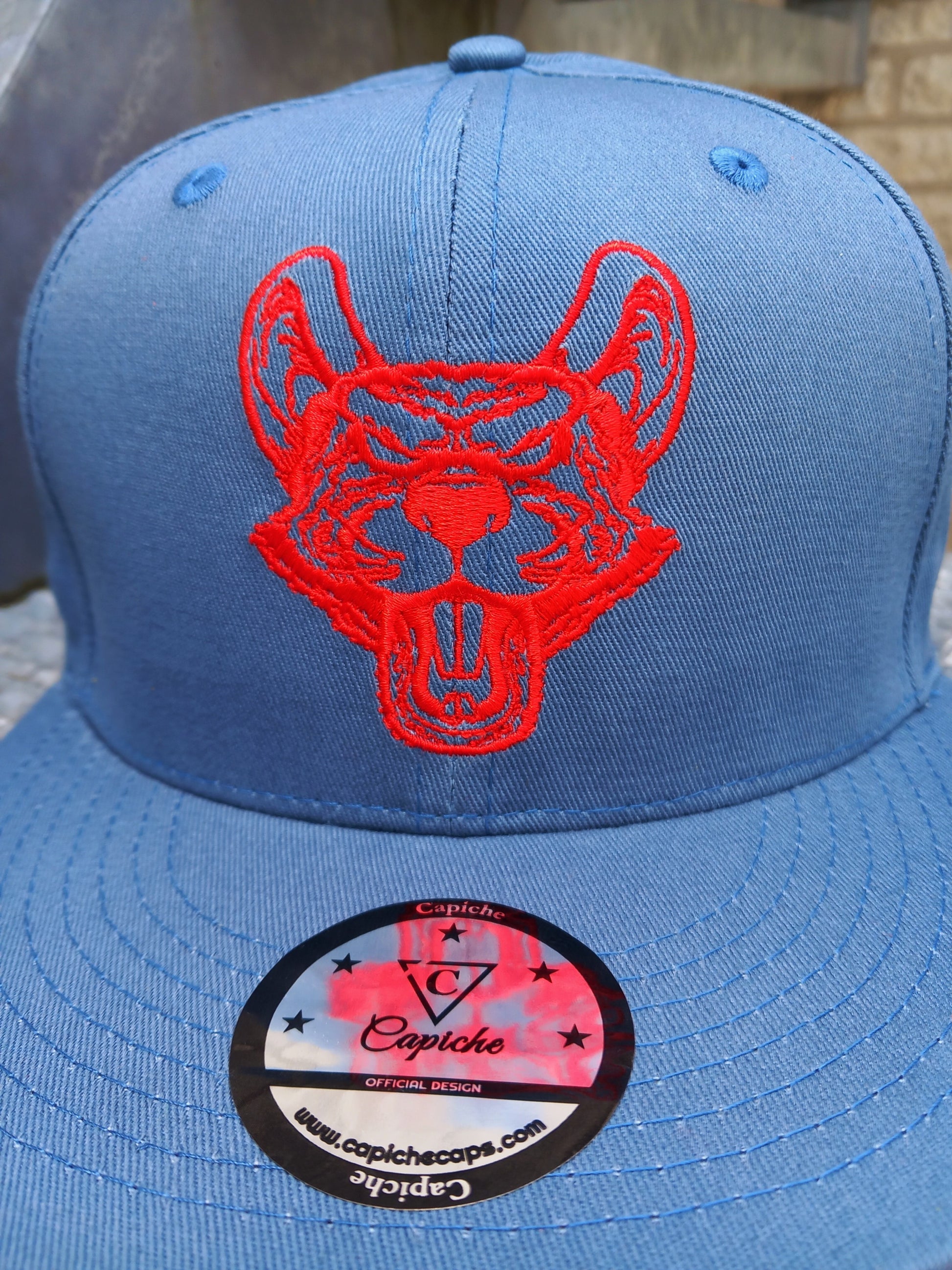 Rats Snapback - Grey/Red - Capiche Caps Snapback