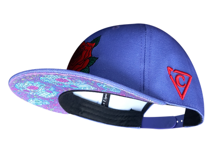 Day Of The Dead 1 Snapback - Purple - Capiche Caps Purple