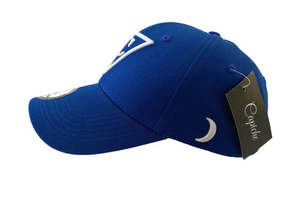 Crying Wolf Curved Baseball Cap - Blue - Capiche Caps Curved Cap