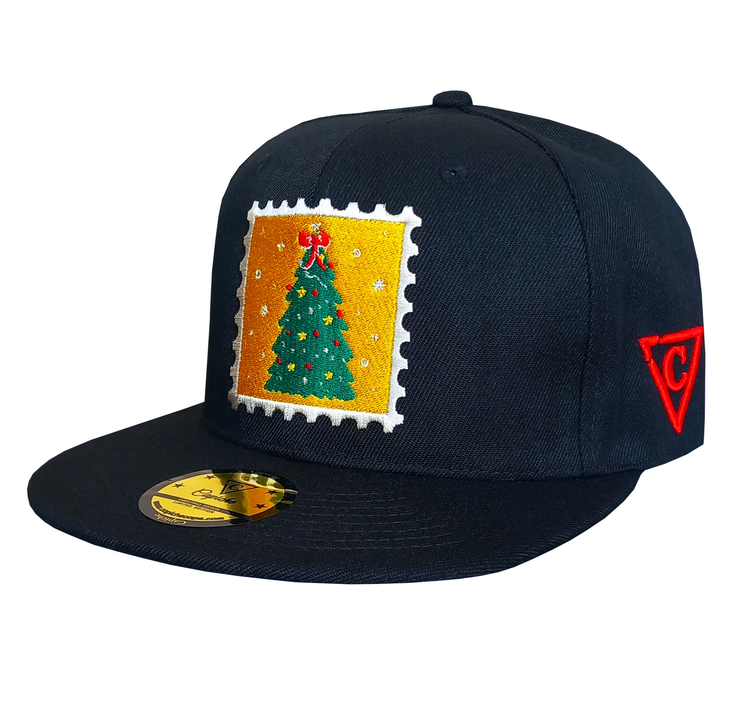 Christmas Creature Snapback - Black - Capiche Caps Black