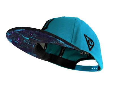 Cerberus Snapback - Blue/Black - Capiche Caps Black