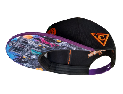 LIMITED Halloween 2023 Snapback - Black/Purple - Capiche Caps Purple