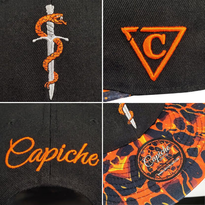 Lava Venom Snapback - Black/Orange Lava Pattern
