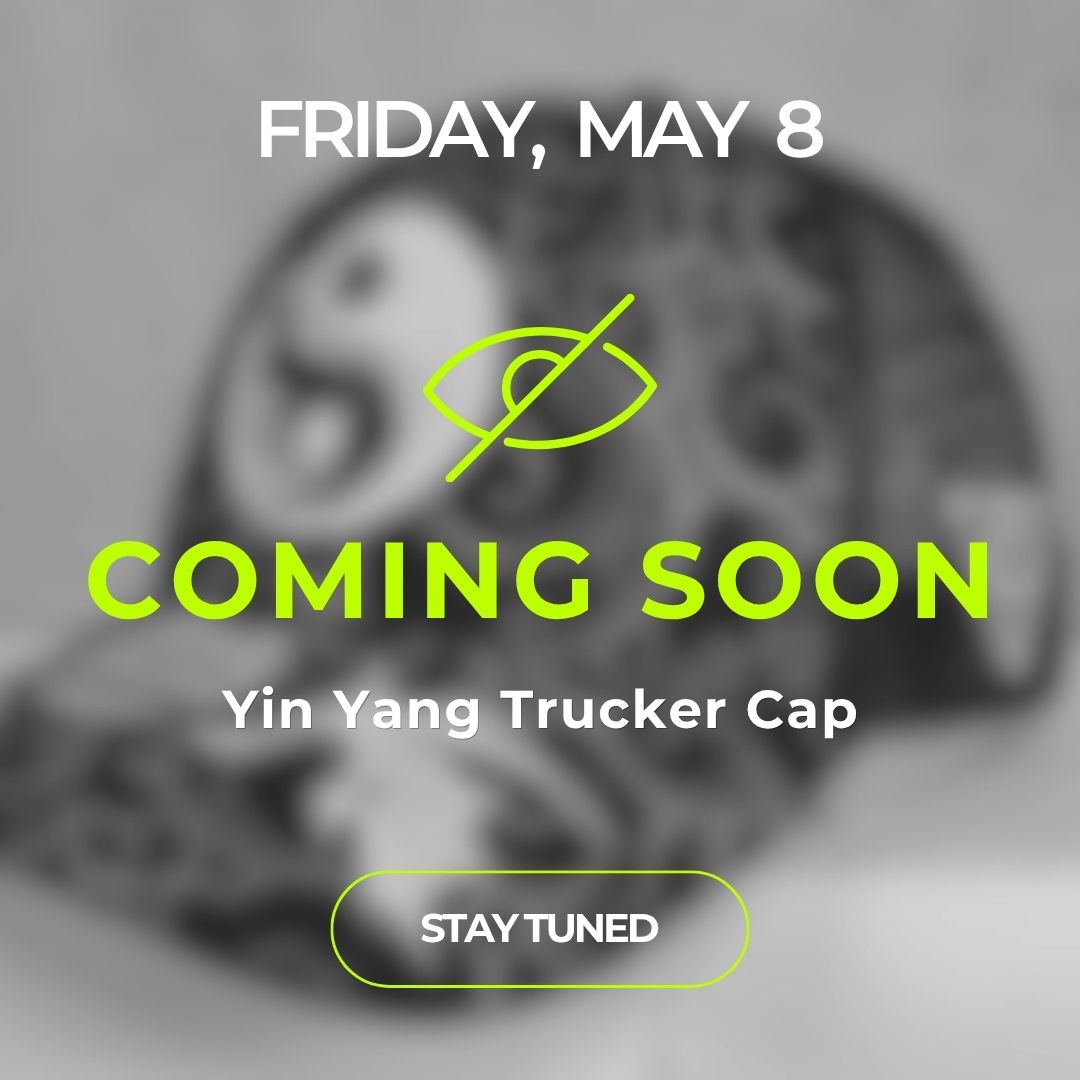 [MAY 8] Yin Yang Trucker Cap - Black/White Pattern